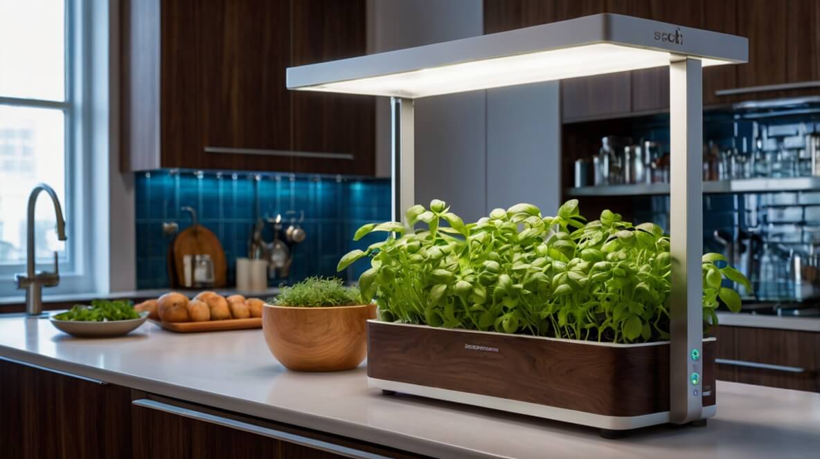 iluminação artificial para hortas hidropônicas em apartamentos.